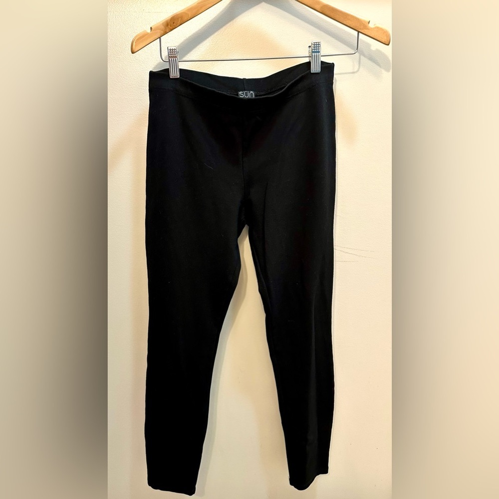Clara Sun Woo Black Ponte Knit Slim Fit Rider Legging Size Small